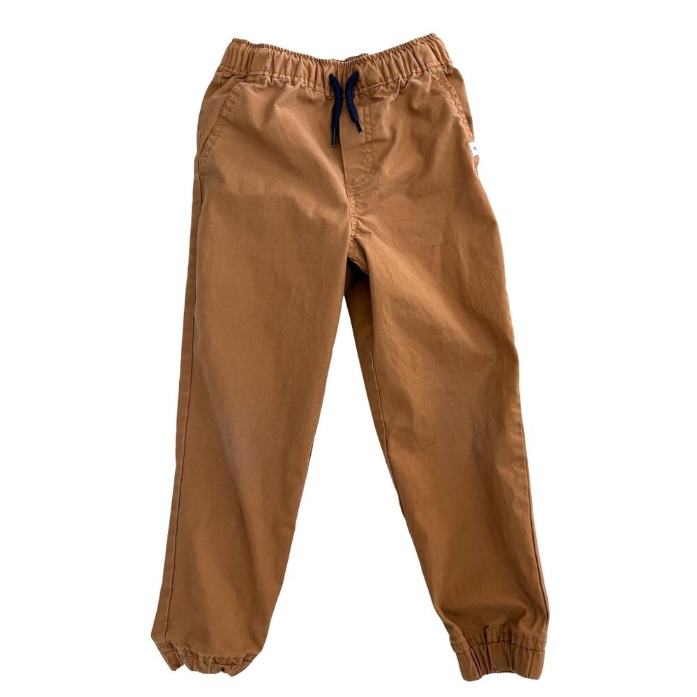 Tommy Bahama Boys Camel Brown Elastic Waist & Legs Jogger Pants Size 5/6